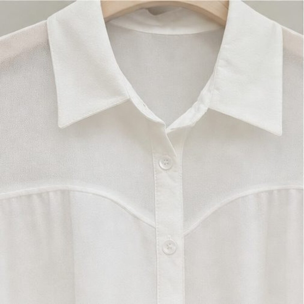 White Button Blouse - Picture 4 of 6